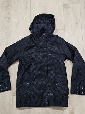 Vintage Nike 6.0 Tonal Checkerboard Snowboard Ski Jacket Size Small Black